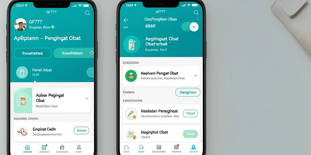 Antarmuka GF777 yang intuitif dan mudah digunakan untuk Pengingat Obat.