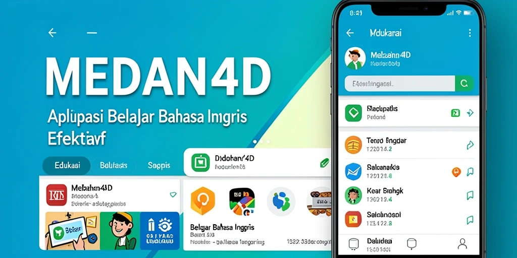 Tampilan antarmuka MEDAN4D saat pengguna belajar bahasa Inggris.