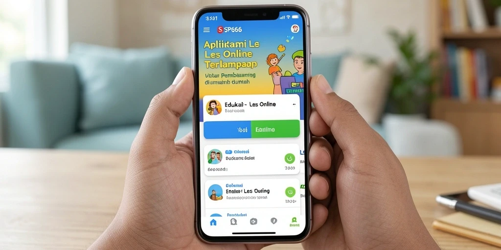 Antarmuka pengguna SP666 yang intuitif dan fungsional untuk Les Online.
