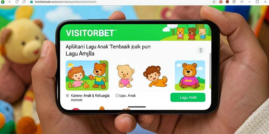 Antarmuka pengguna VISITORBET dengan lagu anak yang menarik.