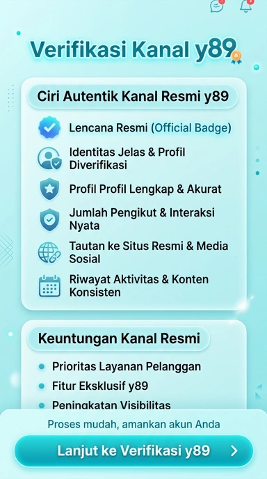 Tampilan kanal resmi y89